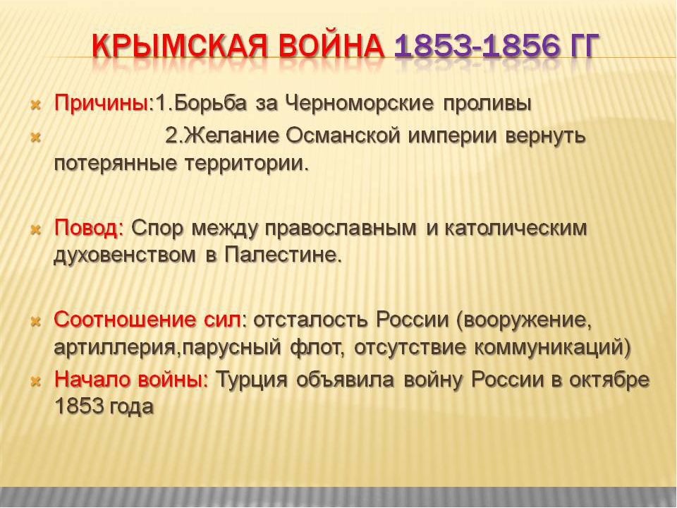 Реферат: Крымская война 1853-1856 гг.: цели и результаты